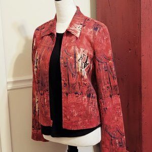 BCBG - Red print jacket. Medium
